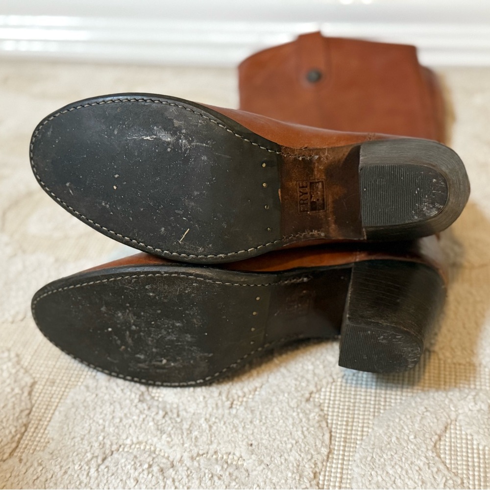 Frye Melissa Button Leather Riding Boot. - Picture 5 of 6